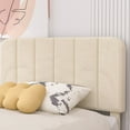thumbnail image 7 of VECELO Upholstered Platform Bed Frame with Storage Drawers, Twin Size Bed Frame with Adjustable Headboard, No Box Spring Needed, Beige, 7 of 7