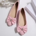thumbnail image 5 of Miluxas Women's Ballet Flat Shoes Bowknot Flats Round Toe Wedding Flats Pink 6(37), 5 of 9