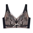 thumbnail image 1 of Sujetador push up de copa completa para mujer, de talla grande, fino, con aro de acero y copa completa, para chica gorda, 1 of 6