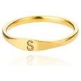 thumbnail image 1 of Fiudx Anillo con Inicial, Joyería Personalizable de 26 Letras, Banda Apilable de Acero Inoxidable, Personalizable con Nombres, Regalo Significativo para Seres Queridos, Perfecto para Cualquier Ocasió, 1 of 2