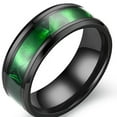 thumbnail image 5 of LaRaso Co His Her Wedding Ring Set 3 Piece TRIO Emerald Green Heart Couples Bands 10 12, 5 of 6