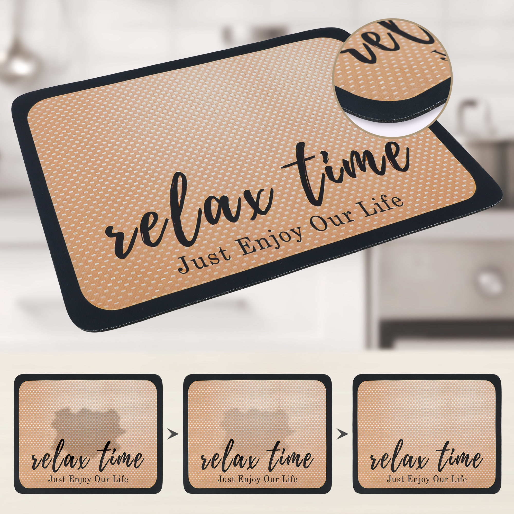 Unique Bargains Diatomaceous Coffee Bar Mat Quick Dry Dish Drying Mats Coffee 19.7*15.7 in