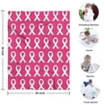 thumbnail image 4 of Pink Breast Cancer Blanket,Comfortable Soft Flannel Throw Blanket,All Season,Warm Lightweight Blankets for Sofa Bed Couch Living Room Chair,30"x40", 4 of 4