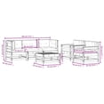 thumbnail image 4 of vidaXL 6 Piece Garden Lounge Set with Cushions Solid Wood, 4 of 5