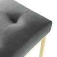 thumbnail image 6 of Modway Privy 18.5" Stainless Steel Velvet Dining Chair in Gold/Charcoal, 6 of 8