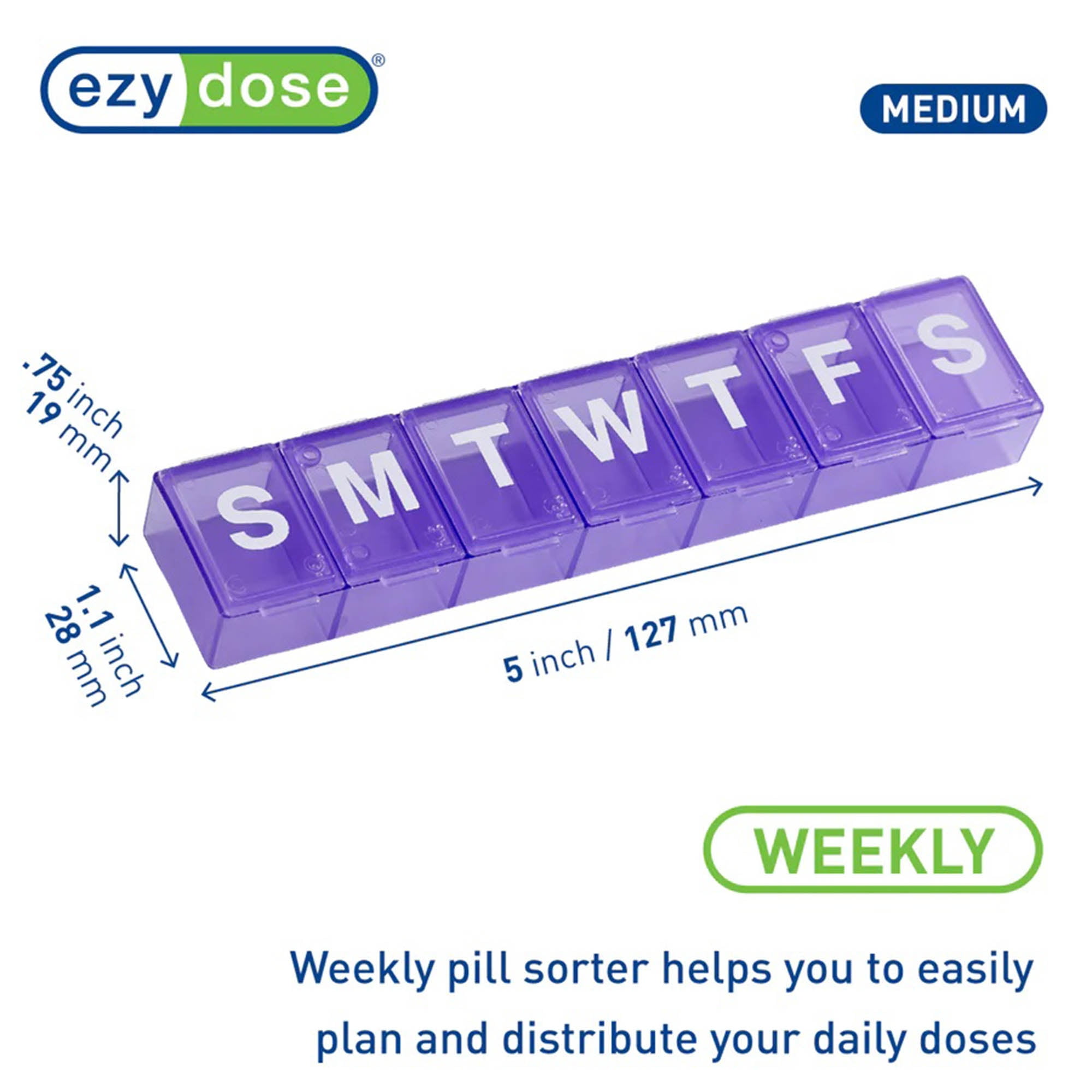 Ezy Dose 7 Day Pill Organizer 67005 6 per Pack