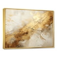 thumbnail image 2 of Designart "Marble Lightning In Beige And Gold I" Abstract Shapes Floater Framed Wall Art Living Room, 2 of 5