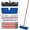 Blue & Red, variant on Microfiber Flat Mop Set, Wet & Dry Use, 58" Adjustable Handle, 2 Washable Pads & Base