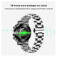 thumbnail image 4 of Smartwatch, Bloosom Correa Plateada, Caja Negra, Multifunción, Resistente al Agua plata, 4 of 5