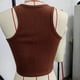 thumbnail image 3 of Camiseta sin mangas con botones en la parte delantera para mujer, camiseta sin mangas de punto acanalado para mujer, chaleco sin mangas de verano para mujer, tecnología de vanguardia, 3 of 3