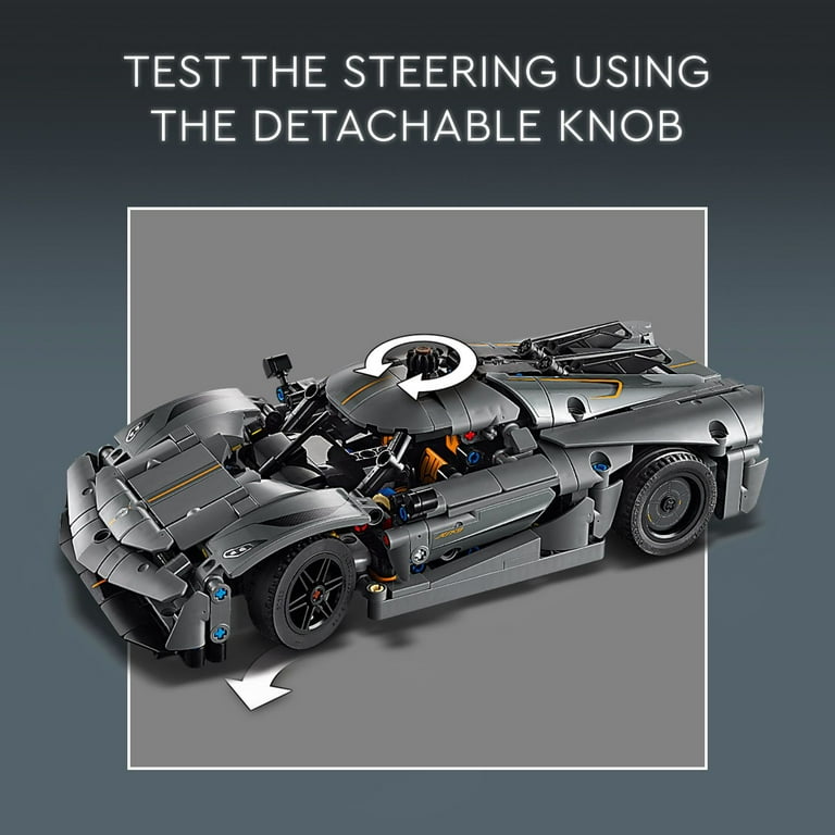 LEGO Technic Koenigsegg Jesko Absolut Grey Hypercar Sports Car Building Toy Set for Boys and Girls Vehicle Racing Car for Kids Buildable Model Kit Sport Car Toy Motor Enthusiasts Gift 42173