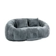 thumbnail image 2 of Villeston High-Back Bean Bag Sofa for Adults and Children, Indoor/Outdoor, Soft Casual,Gray, 2 of 6