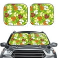 thumbnail image 2 of Disketp 2 Piece St. Patrick'S Day3 Pattern Windshield Sunshades,Folding Windshield Sun Shade For Car Suv Trucks Sedan,Blocks Uv Rays Sun Visor Protector-Medium, 2 of 7