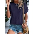thumbnail image 2 of Womens Short Sleeve Tops Navy XL, 2 of 6