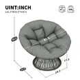 thumbnail image 3 of 360⁰ Swivel Rattan Wicker Accent Chair, Indoor Outdoor Waterproof Round Reading Leisure Chair, 3 of 9