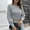 Gray, variant on AOOCHASLIY 2023 Womens Sweater Women Casual Fashion Solid Pullover Sleeve Round-Neck Sweater