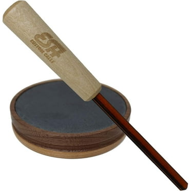ESH Walnut Cherry Slate Turkey Pot Call with Dymondwood Striker - Versatile Turkey Call for Hunting Gobblers - Turkey Friction Call for Beginner and Pro Hunters