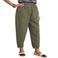 thumbnail image 2 of Women‘s Summer Harem Pants with Elastic Waist and Front Pocket, 2 of 5