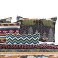 thumbnail image 3 of 4 Piece Twin Size Quilt Set with Nature Inspired Print, Multicolor- Saltoro Sherpi, 3 of 5