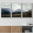 thumbnail image 2 of wall26 - 3 Piece Framed Canvas Wall Art - Snow Covered Mountains Under Cloudy Sky - Modern Home Art Stretched and Framed Canvas Ready to Hang - 24"x36"x3 White, 2 of 5