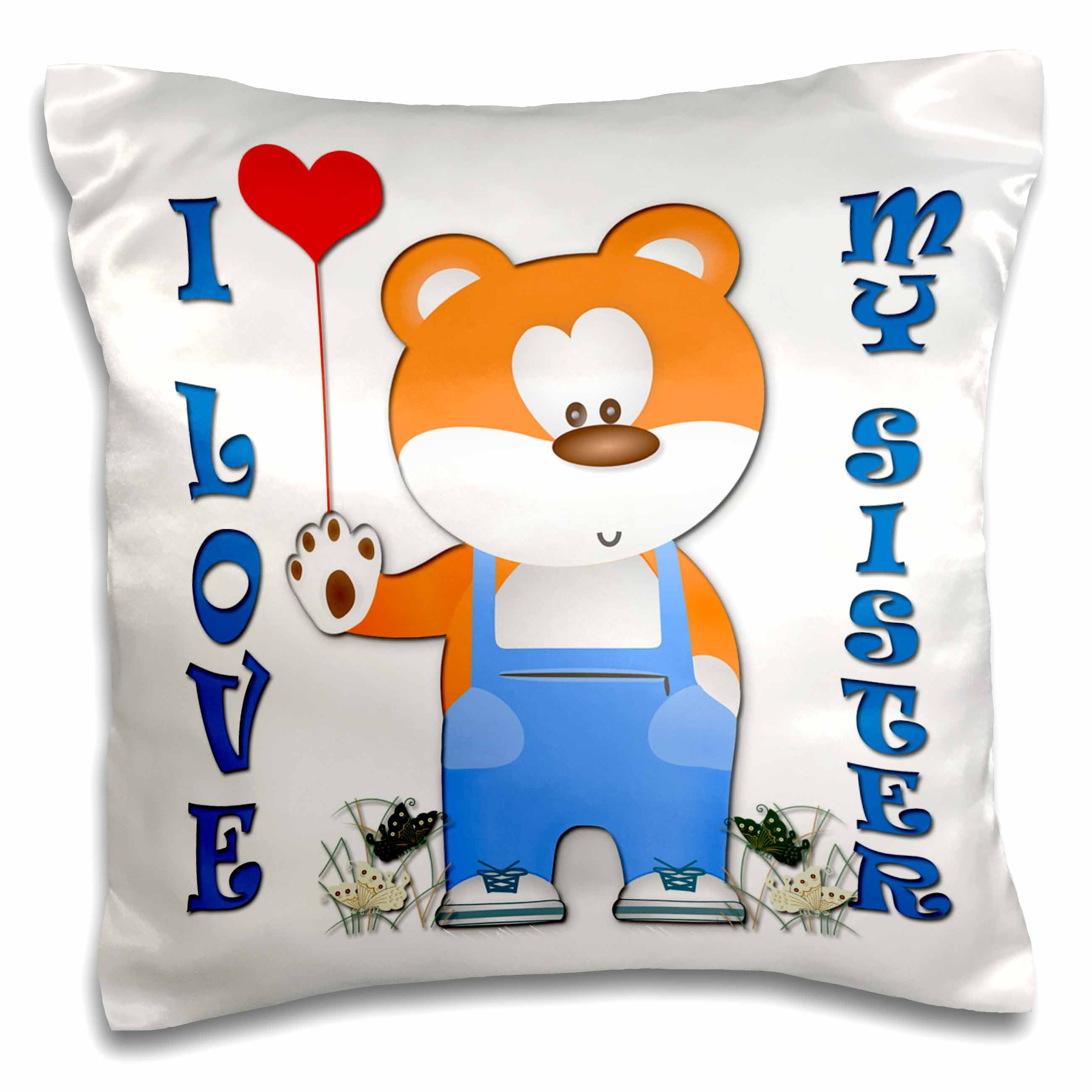 teddy v shaped pillow case