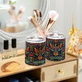 thumbnail image 3 of Yayeee 2 Pack Qtip Holder Bathroom Cotton Swab Canister with Lid Clear Dispenser Set, Abstract Eagle, 3 of 6