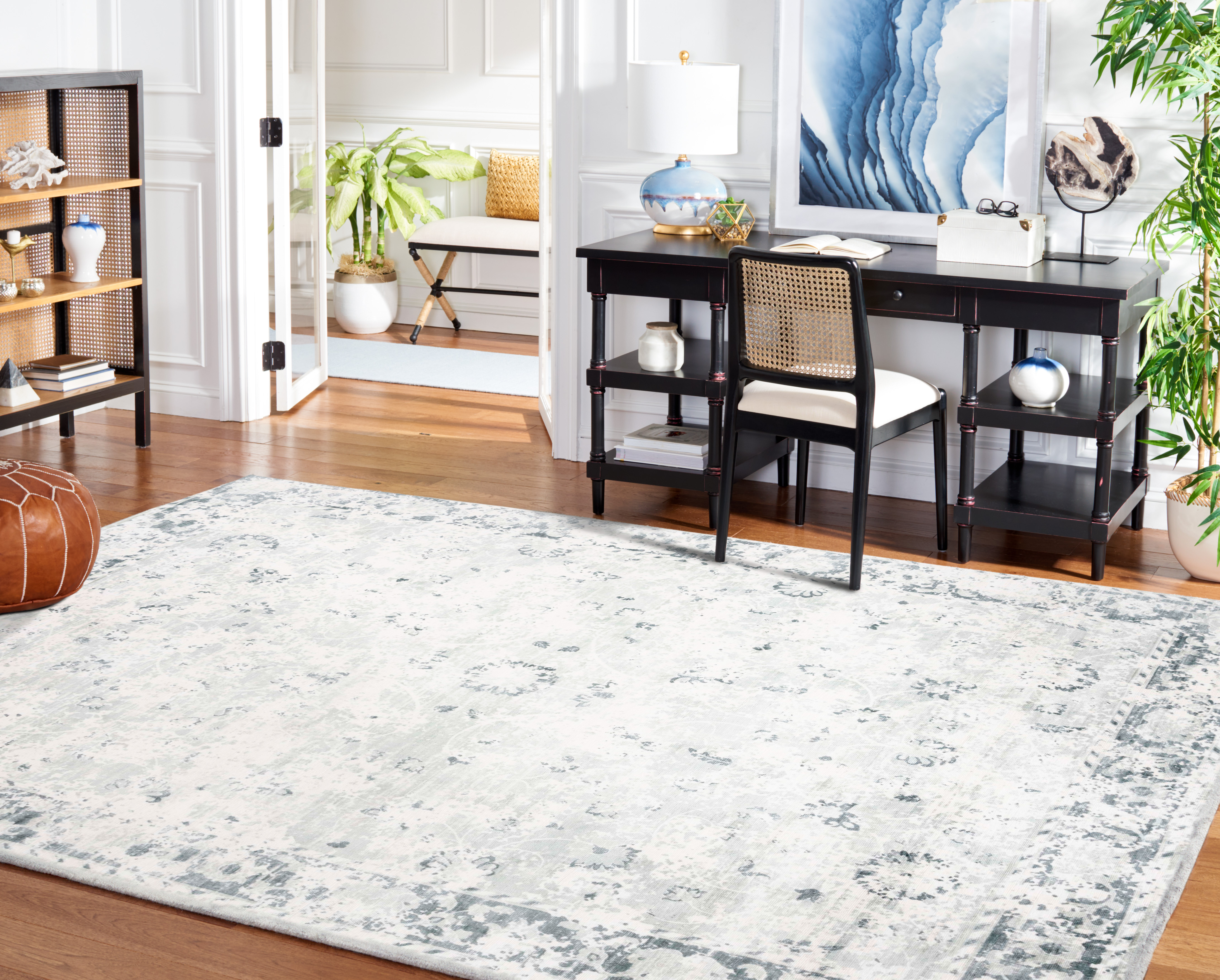 Safavieh Mirage Moema Floral Area Rug, Blue/Copper, 6' x 9'