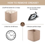 CHERISHGARD 3 Pieces Cube Storage Baskets,Square Woven Rope Basket,Square Baskets for Organizing