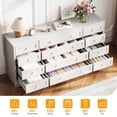 thumbnail image 5 of 12 Drawer Dresser for Bedroom, Wood Chest of Drawers for 65 Inch TV, Wide Closet Dressers Organizer for Living Room, Hallway, Bedroom, 5 of 8