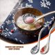 thumbnail image 3 of Cucharas de Arroz de Cerámica China Retro Asiática de 8 Piezas, Cuchara de Sopa Ramen con Manejar Curvo, Cucharas de Flores Pintadas con Manejar, 3 of 5