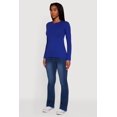 thumbnail image 4 of Women's Long Sleeve Basic Crew Neck T-Shirt, 4 of 5