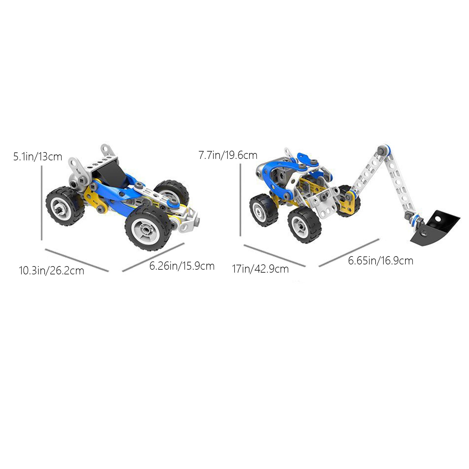 Building Kit Toys, Motorized Erector Sets for Kids Ages 4 5 6 7 8+,STEM Building Toys for Boys Girls 3-5 4-8 5-7 6-8 Year Old, Assembly Car Engineering Kit,Creative Educational Learning Toys