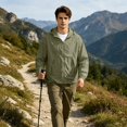 thumbnail image 5 of Sewkxo Men's Packable Rain Jacket Waterproof Lightweight Raincoat Rain Shell with Hood for Outdoor Hiking Golf Travel,Light Green S, 5 of 8