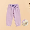 thumbnail image 2 of AherBiu Baby Toddler Girls Clothes Cinch Bottom Sweatpants Joggers for Boys High Waisted Trousers with Pockets, 2 of 7