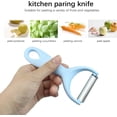 thumbnail image 3 of Stainless Steel Multi-Function Vegetable Peeler Potato Peeler for Kitchen Non-Slip Handle Y-Side Peeler Side for Peeling, 3 of 5
