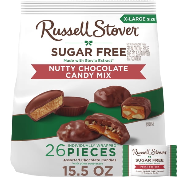 RUSSELL STOVER Sugar Free Nutty Chocolate Candy Mix, 15.5 oz. bag
