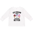 thumbnail image 3 of Inktastic Ice Cream Makes Everything Better Boys or Girls Long Sleeve Toddler T-Shirt, 3 of 5