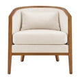 thumbnail image 2 of New Pacific Direct Tillman PU/Fabric Accent Arm Chair in Casa Caramel/Shortbread, 2 of 14