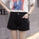 thumbnail image 5 of Pantalones cortos de mezclilla para mujer, pantalones calientes con dobladillo suelto de cintura alta de verano para mujer, primavera,, 5 of 5