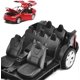 thumbnail image 4 of Model car for Tesla X 90 1:32 - ring car with sound and light - also as a toy car with pull-back function - gift for children, 4 of 5