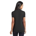 thumbnail image 2 of Port Authority Adult Female Women Plain Short Sleeves Polo Black 2X-Large, 2 of 2
