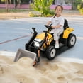 thumbnail image 3 of Infans Kids Ride On Excavator Digger 12V Electric Tractor RC w/ Digging Bucket Yellow, 3 of 7