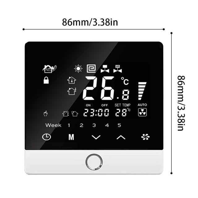 Abanopi Controlador de temperatura, función de bloqueo infantil agua Lcd pantalla Temperatura con hijo 3a agua Lcd 5 2 pantalla Temperatura con función de bloqueo de oficina /
