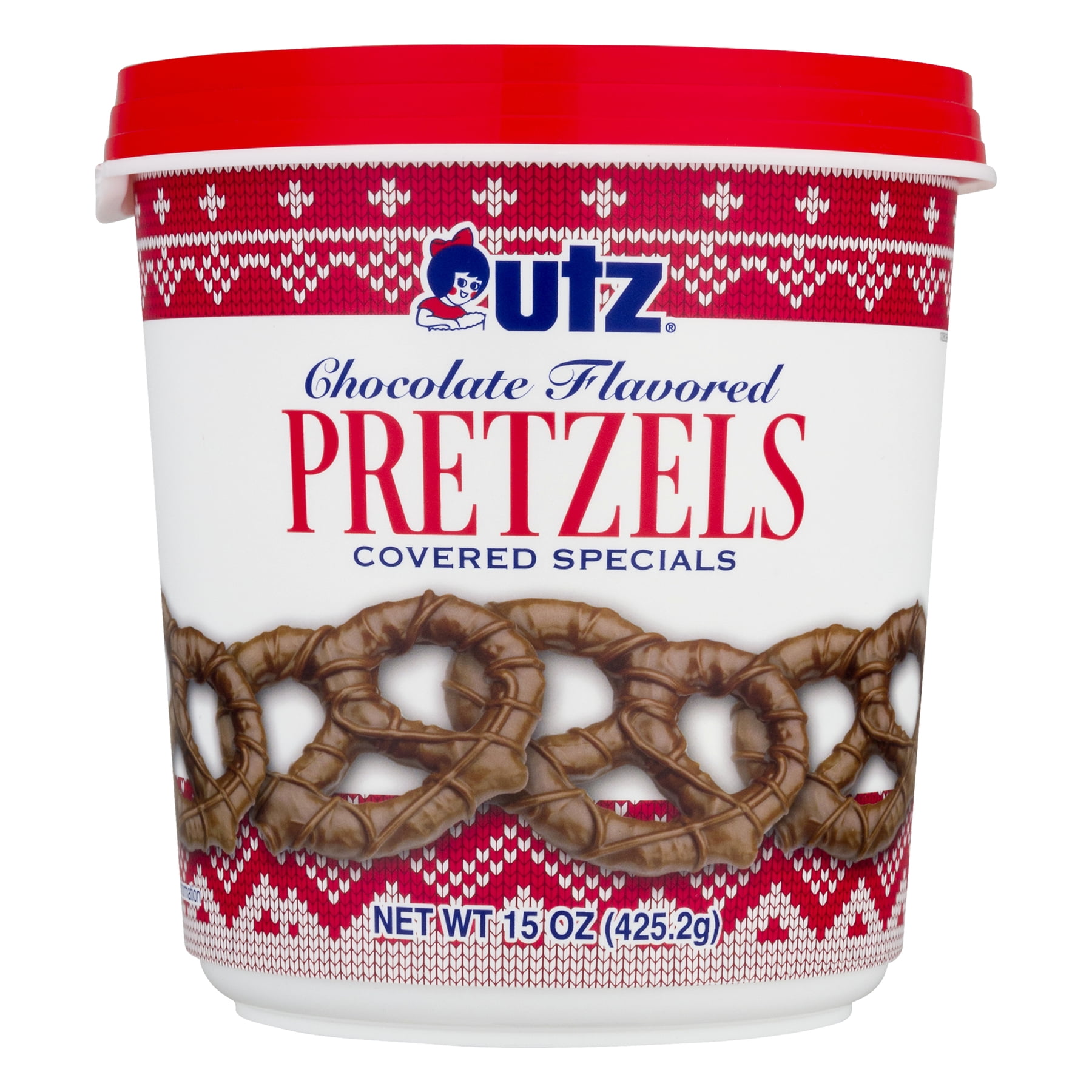 Utz Milk Chocolate Covered Pretzels,15 Oz. Tub