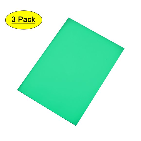 Unique Bargains A4 Size Plain Magnet Sheets for Crafts or Applying Adhesive Items 24 Mil Green 3pcs
