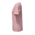thumbnail image 4 of Womens Tops Short Sleeve Summer Tops For Women Casual Round Neck Loose Single Breasted Womens T Shirts, 4 of 6