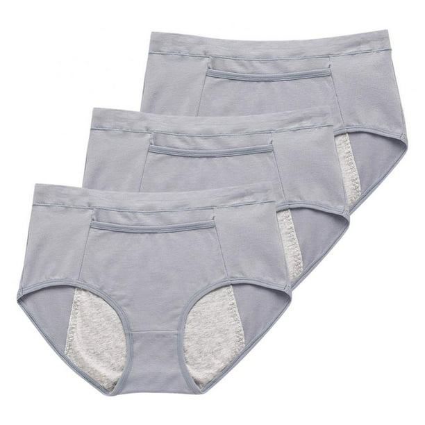 3 Pack Womens Menstrual Period Panties Cotton Leak Proof Underwear ...
