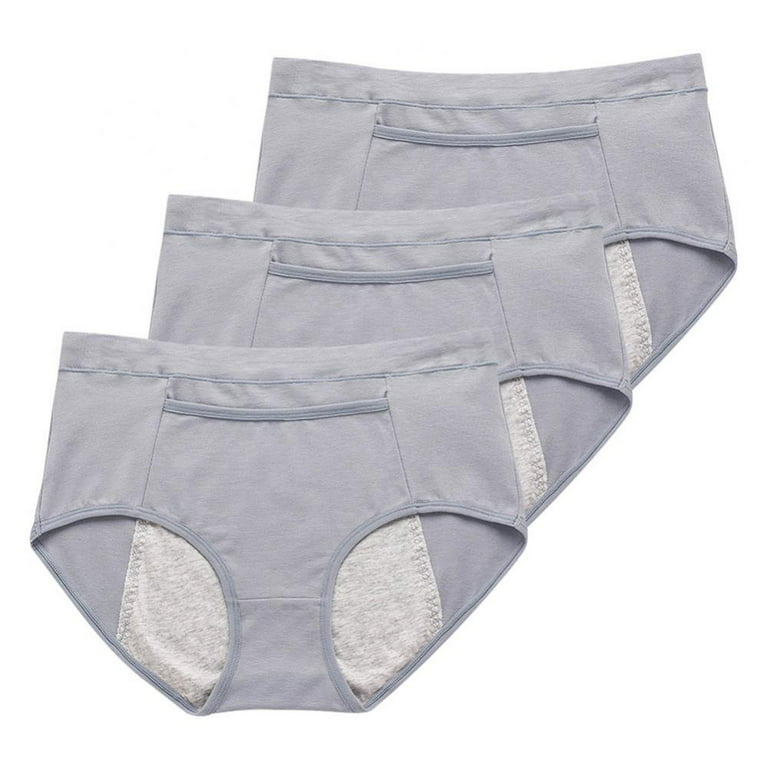 3 Pack Womens Menstrual Period Panties Cotton Leak Proof Underwear  Postpartum Protective Briefs