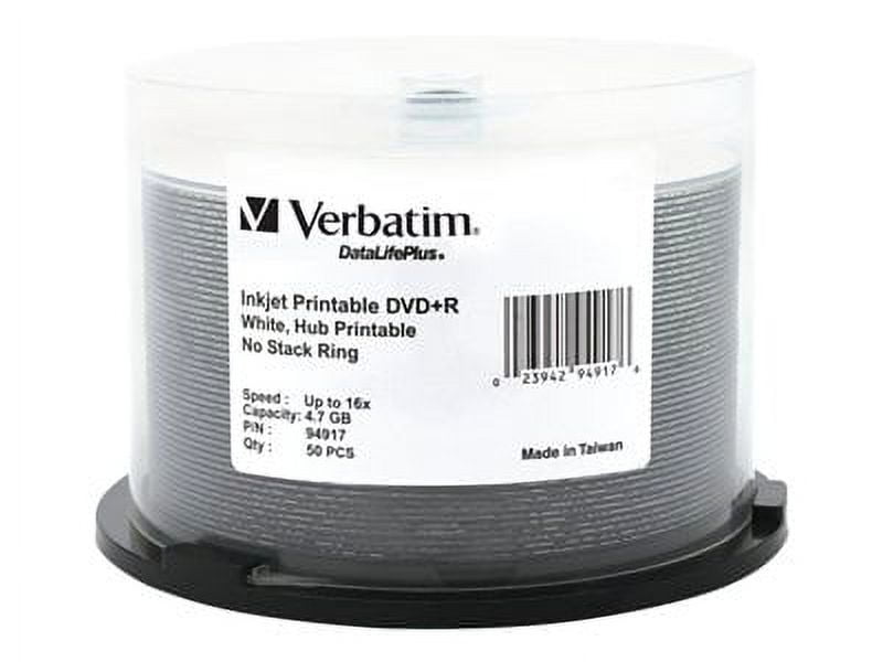4.7 GB 16x DVD R Recordable Disc - White (50/Pack)