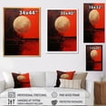 thumbnail image 4 of Designart "Scarlet Sphere Of Gold And Red Moon" Moon Wall Art Prints, 4 of 7